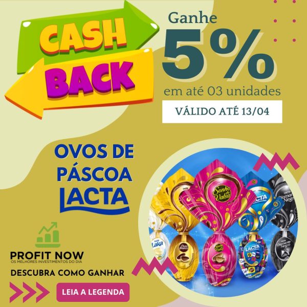 Cadastre-se agora e descubra como ganhar este super cashback!